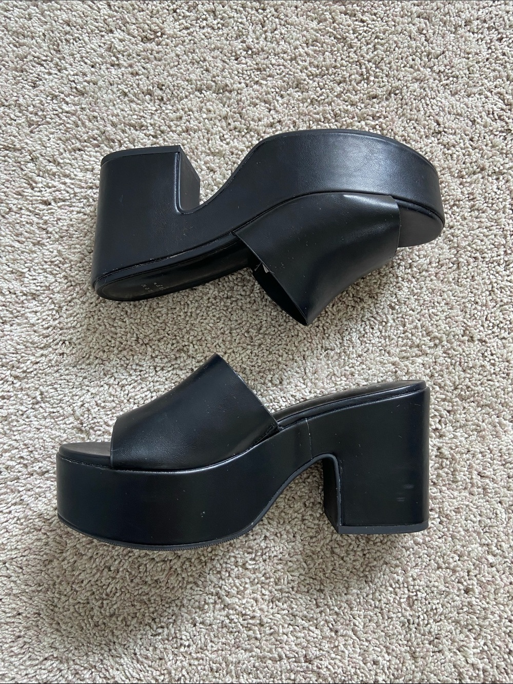 A New Day • Women’s Kathy Platform Mules Black Wide Width